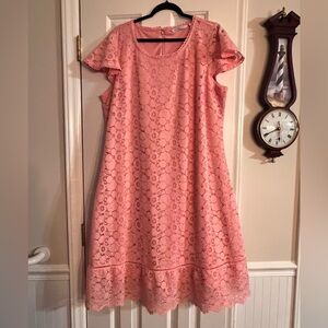 Isaac Mizrahi Live! Pink Lace Dress, XL